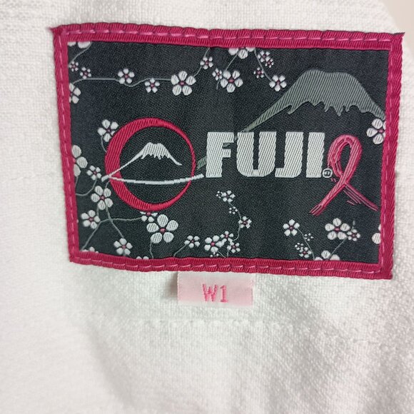 Fuji Champion Kimono W1 Jiu-Jitsu Gi Jacket Embroidered Cherry Blossom Cancer - Picture 4 of 14